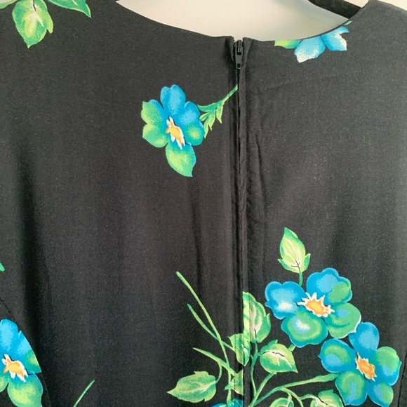 Vintage Studio C Tropical Wrap Tie Waist Dress with Side Slit, [Sz 18W] - Picture 7 of 7